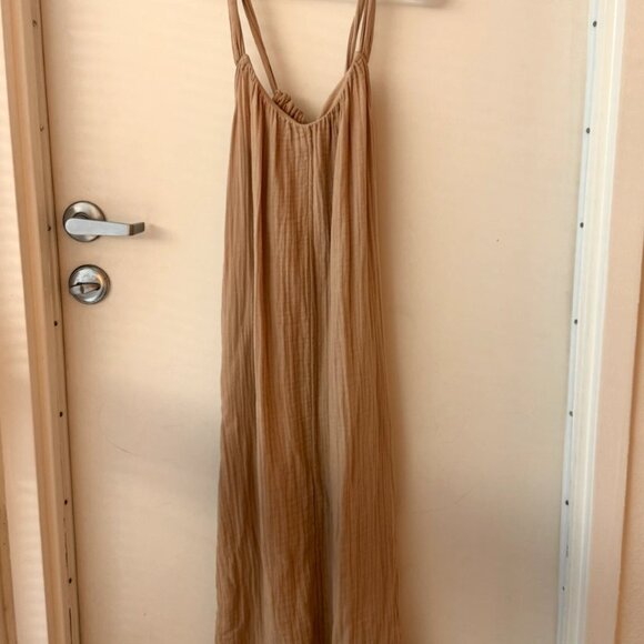 Old Navy Linen Maxi Skirt Womens XS Khaki Beige Drawstring Waist New - Picture 5 of 11